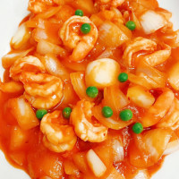 Gambas con salsa picante